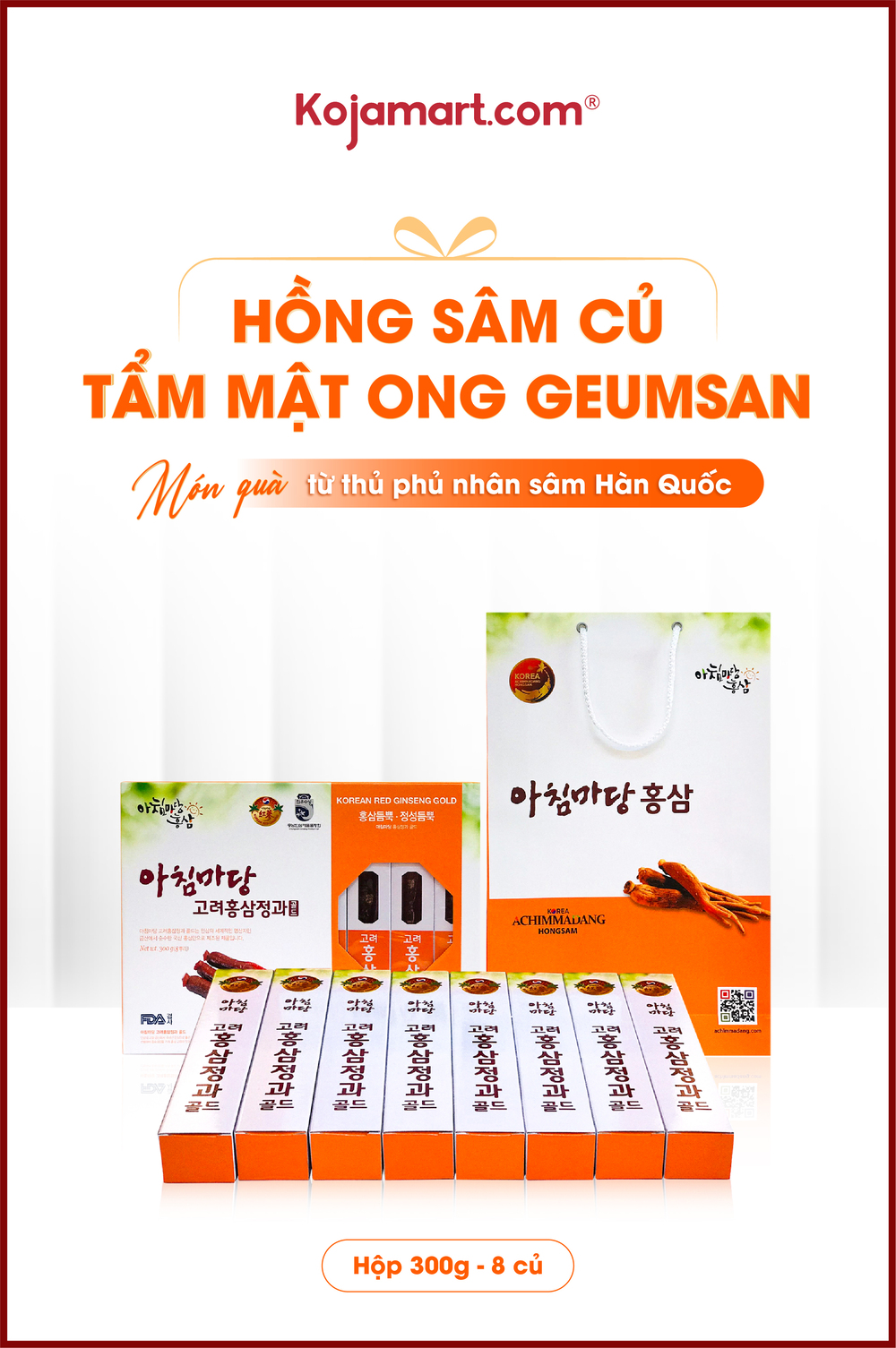hong-sam-cu-tam-mat-ong-geumsan-1 Hồng Sâm Củ Tẩm Mật Ong Geumsan 300g 8 Củ