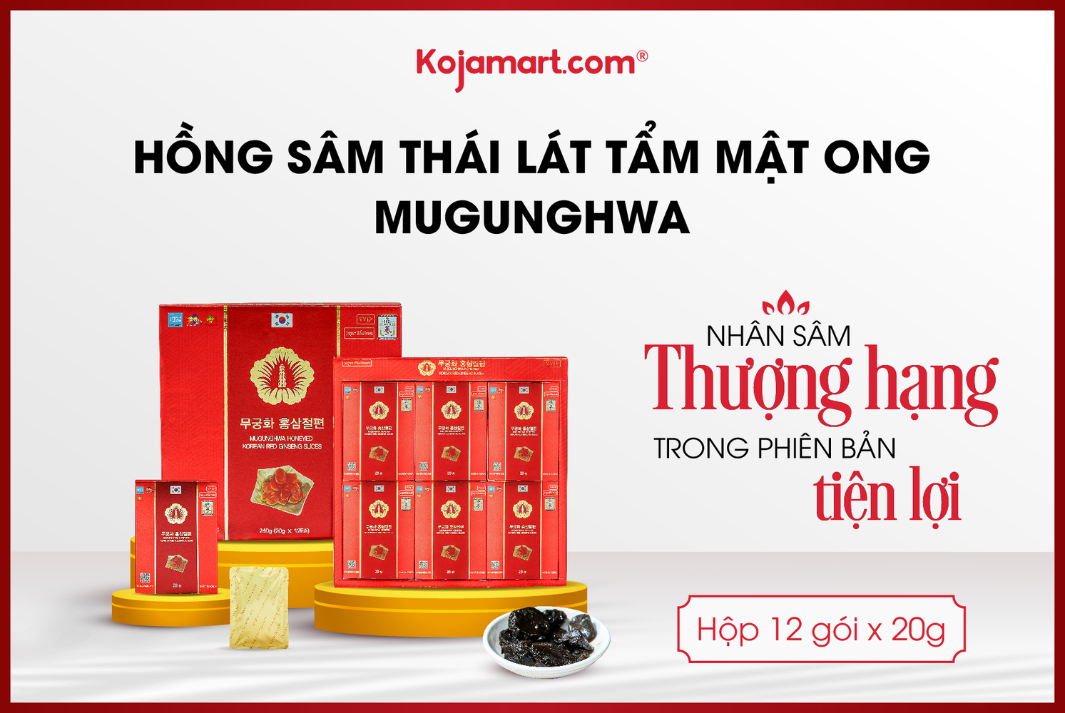 hong-sam-lat-tam-mat-ong-mugunghwa Hồng Sâm Lát Tẩm Mật Ong Mugunghwa 12 Gói X 20g