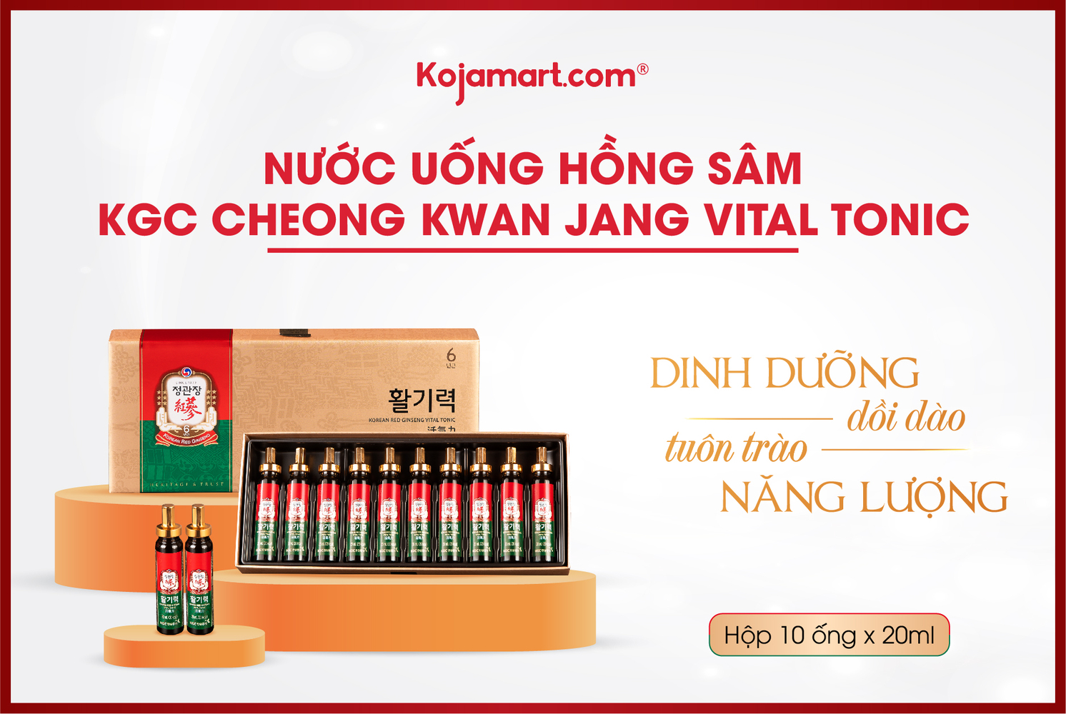 nuoc-hong-sam-kgc-vital-tonic Nước Uống Hồng Sâm Kgc Jung Kwan Jang Vital Tonic 10 ống X 20ml