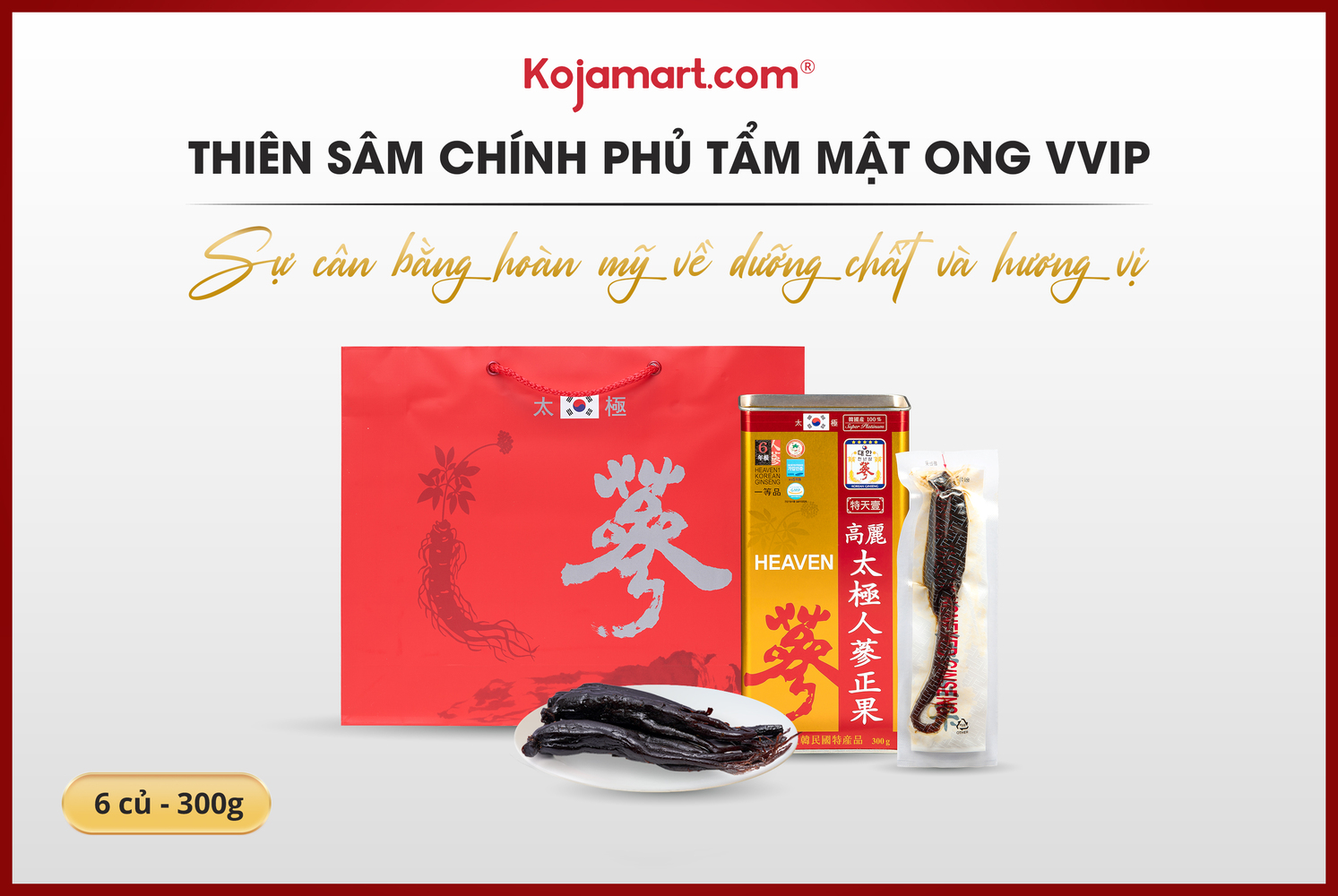 thien-sam-chinh-phu-tam-mat-ong-vvip-300g-2 Thiên Sâm Tẩm Mật Ong Chính Phủ Vvip 300g (4 - 6 Củ)